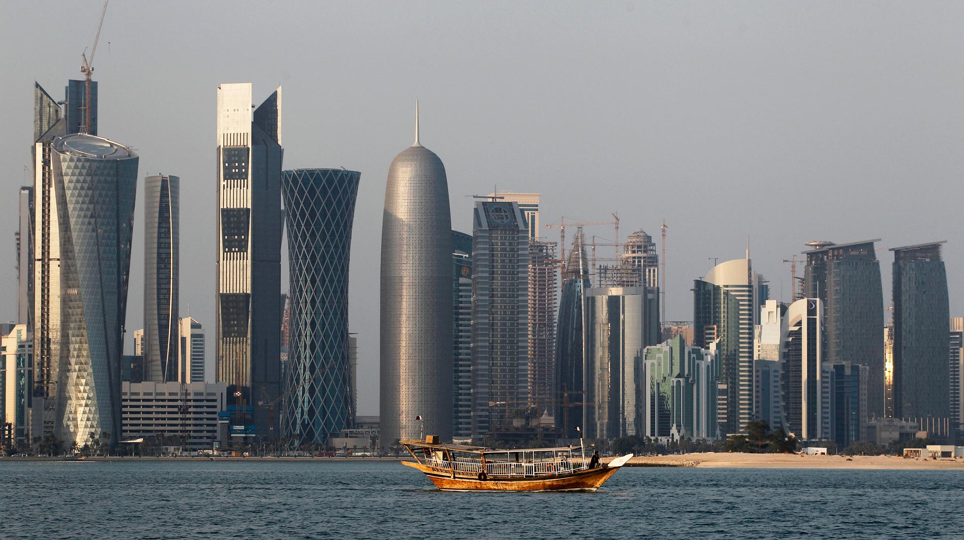 Skyline i Doha, Qatar. Arkivbild.