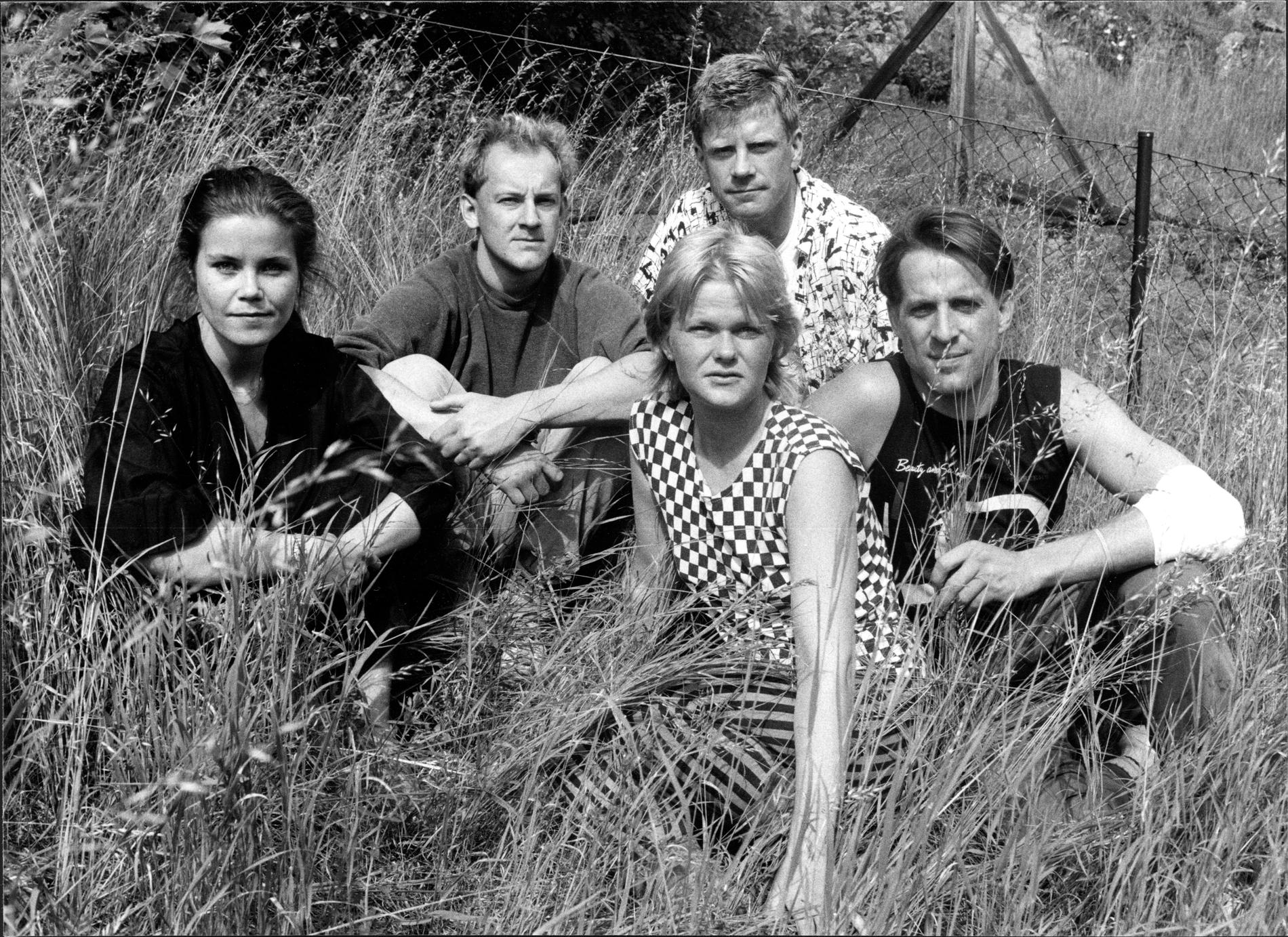 Maria Johansson, Tomas Norström, Sissela Kyle, Göran Thorell och Peter Stormare 1984.