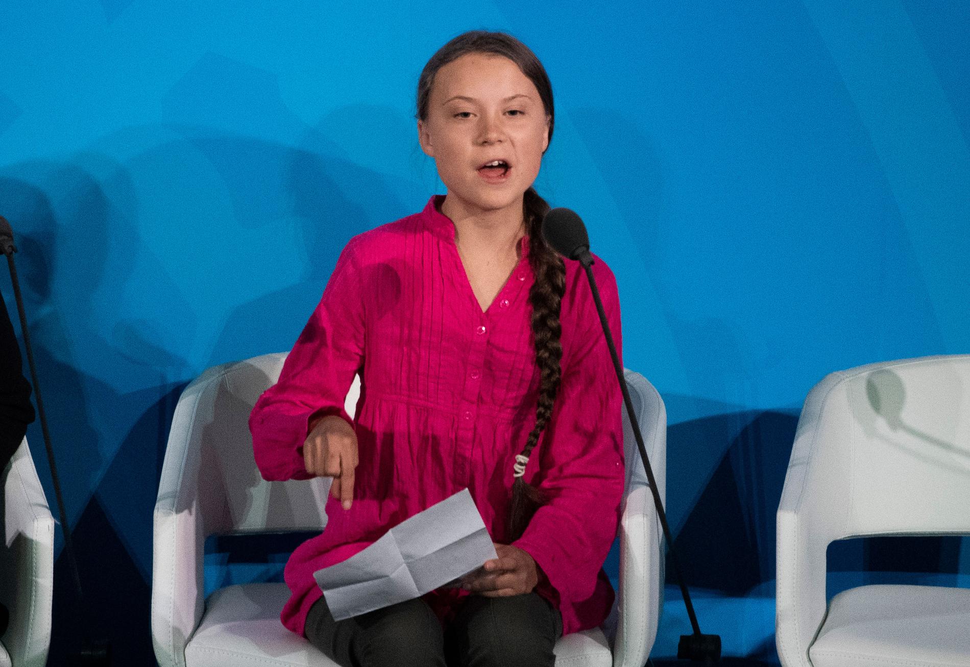 Greta Thunberg riktade stenhård kritik mot makthavarna på FN:s klimatmöte i New York.