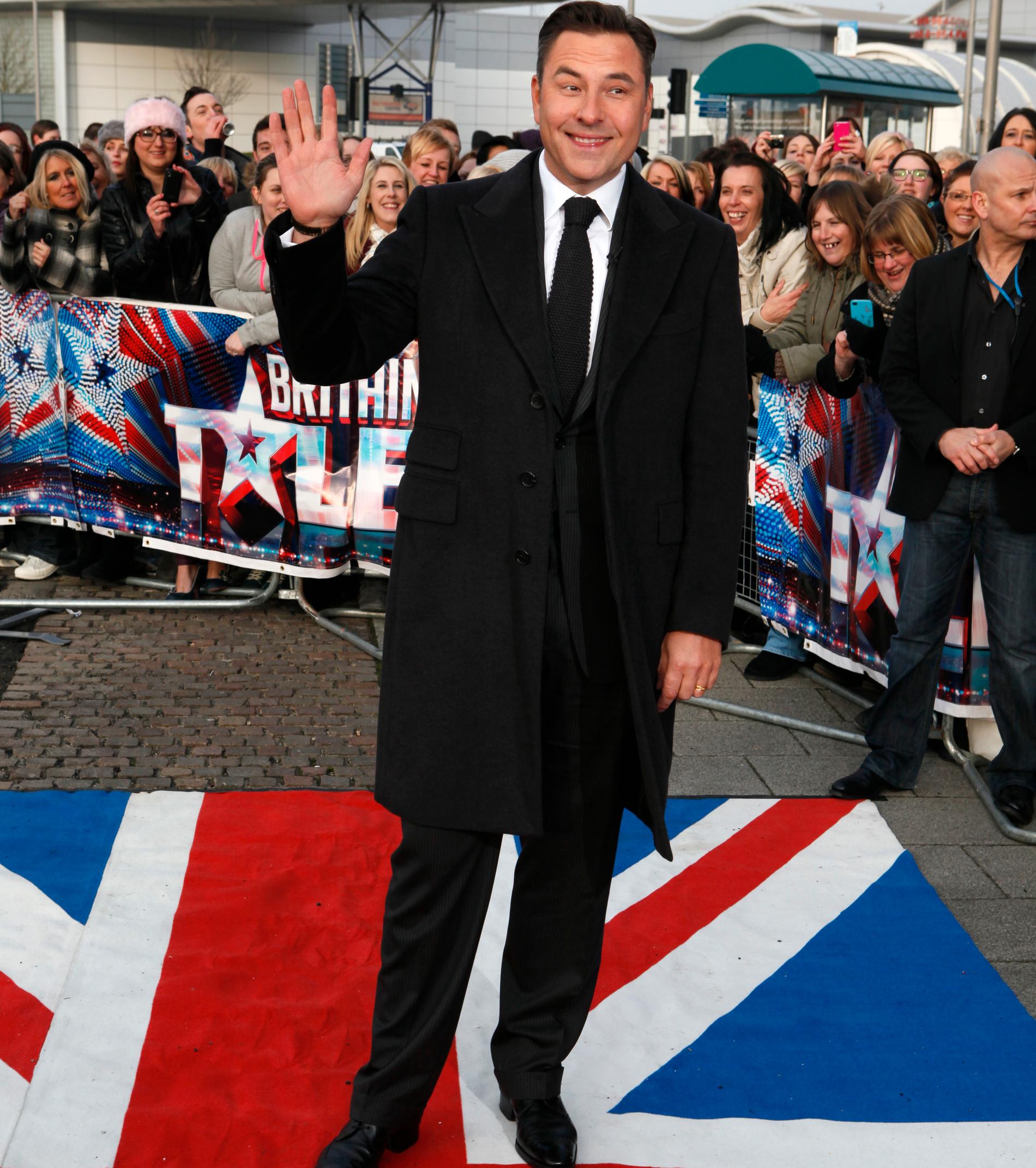David Walliams anländer till en ”Britain’s got talent”-audition 2013.