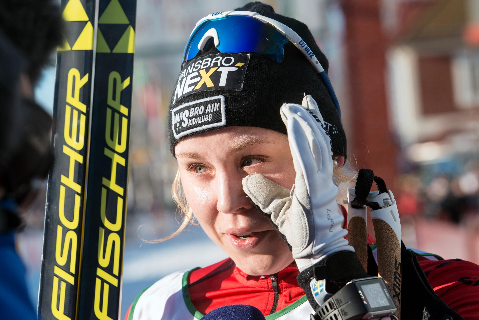 Julia Svan efter tredjeplatsen i Tjejvasan.