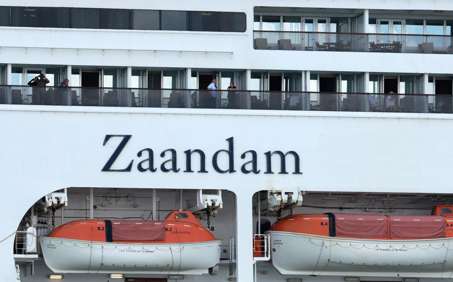 Det nederländska kryssningsfartyget Zaandam.
