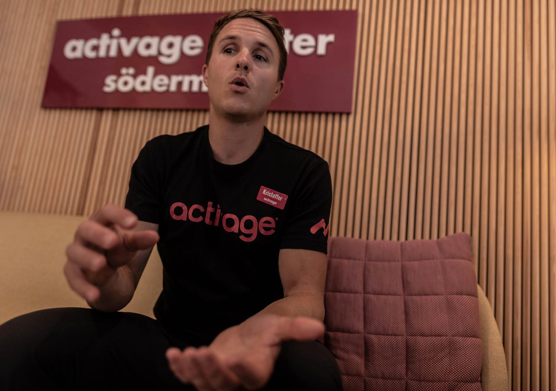 Kristoffer Sjöberg, personlig tränare, VD och en av ägarna till gymkedjan Activage, har varit med sedan starten på Södermalm 2016.