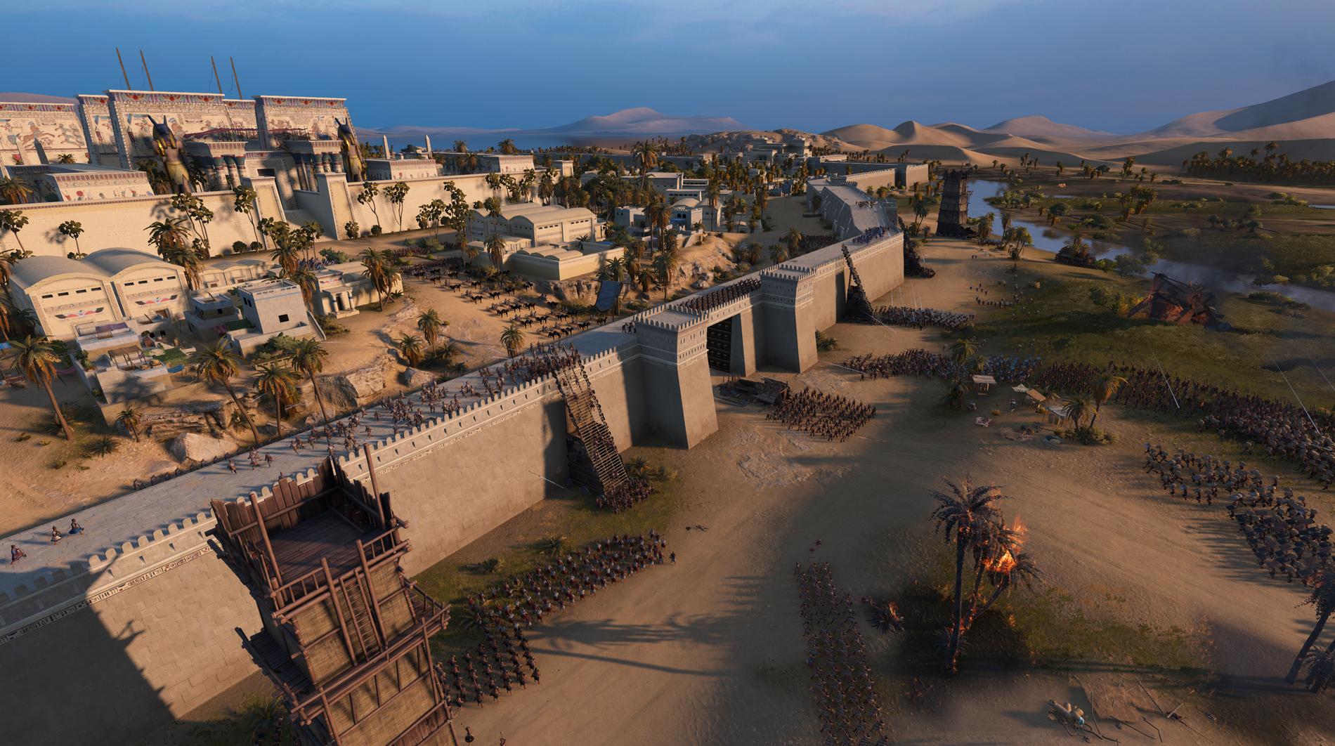 Skärmbild från kommande "Total war: Pharaoh" som utspelar sig i forntida Egypten. Pressbild.