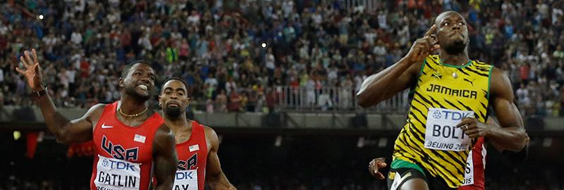 Usain Bolt (t.h.) slår Justin Gatlin igen, enligt oddsen.