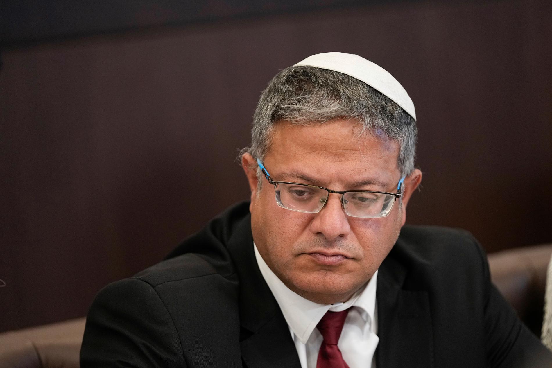 Israels nationella säkerhetsminister Itamar Ben Gvir.