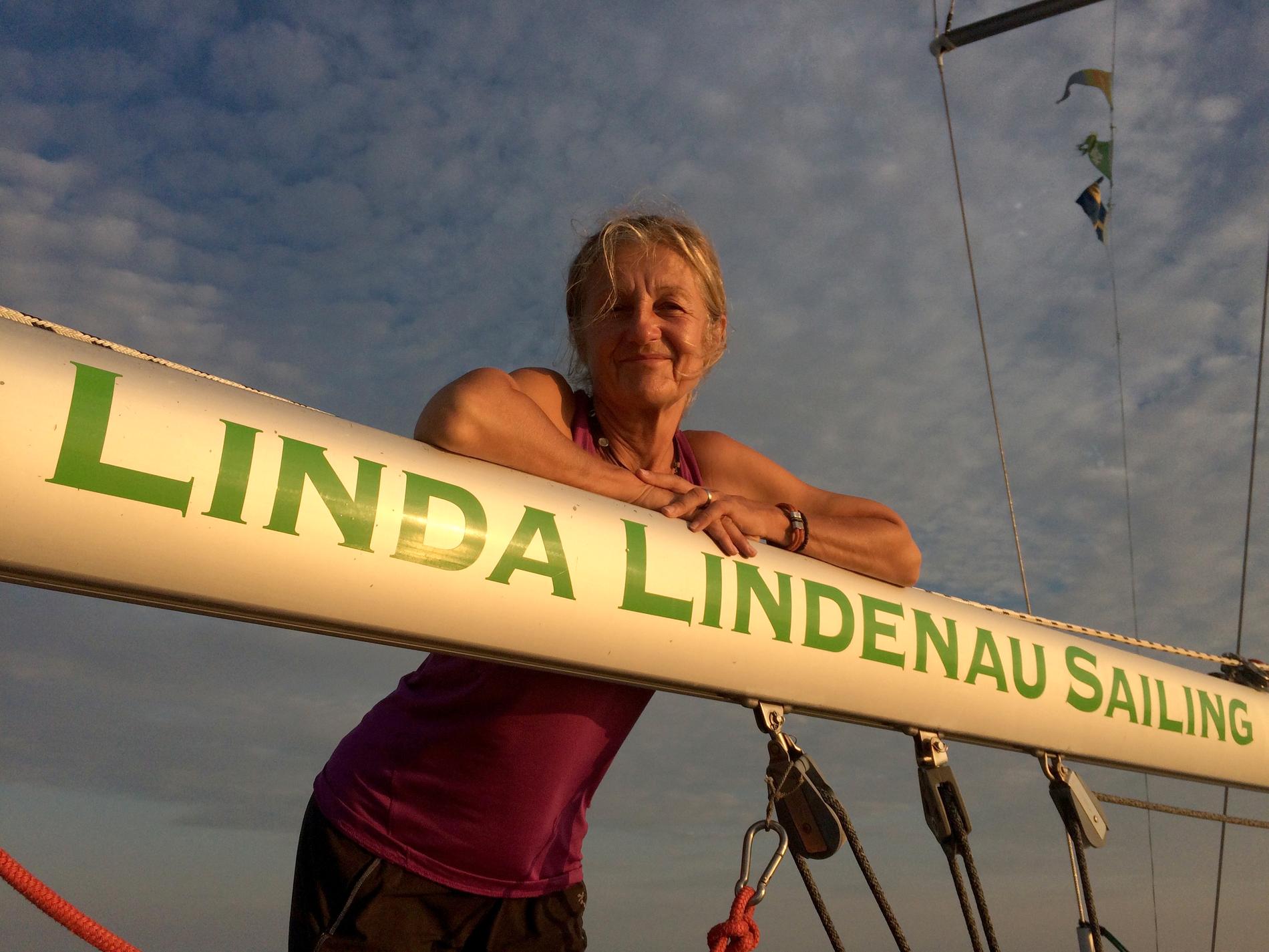 Linda Lindenau är stolt över sin segling. 