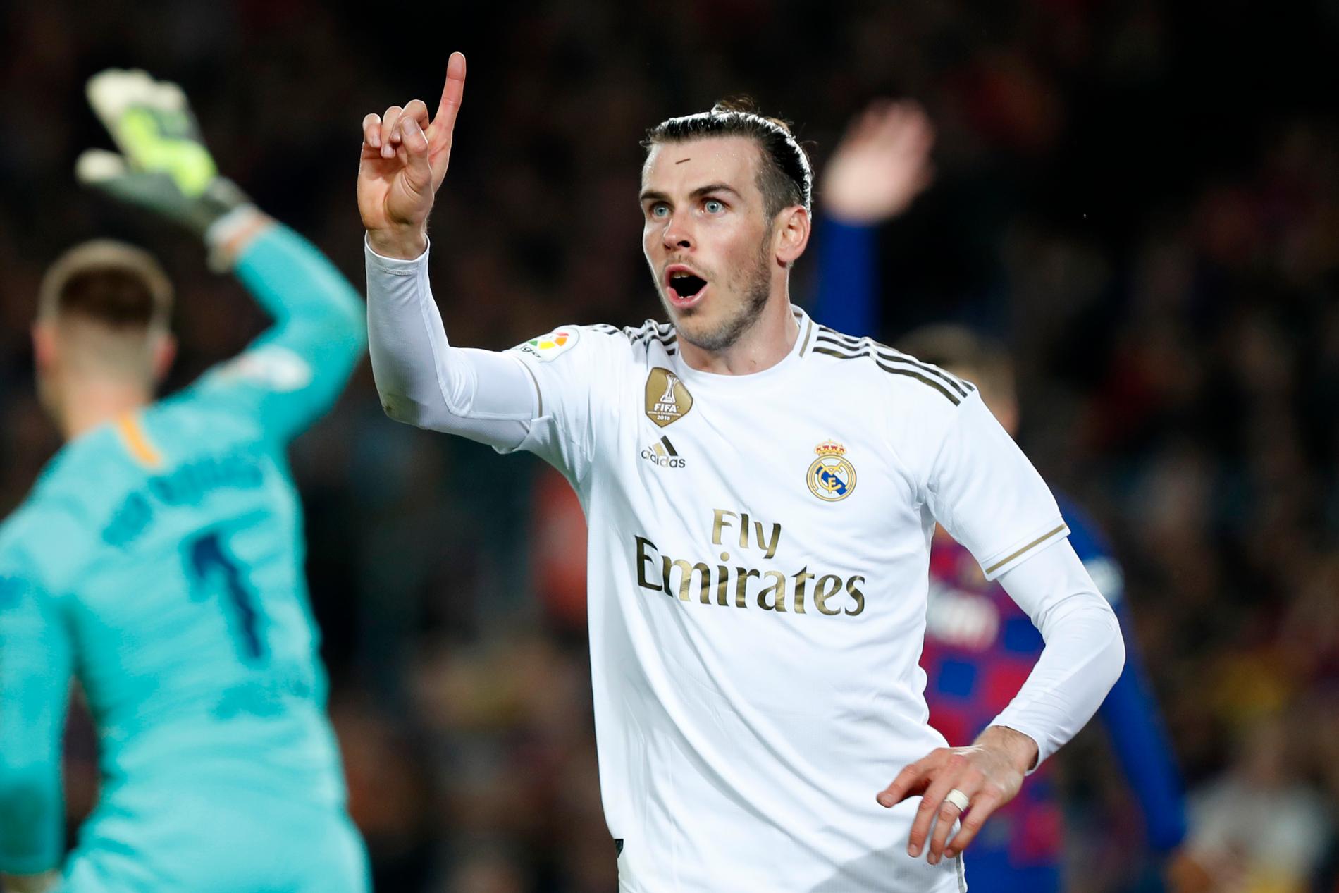 Gareth Bale (bilden) och Christian Eriksen kan ingå i en bytesaffär mellan Real Madrid och Tottenham. Arkivbild.