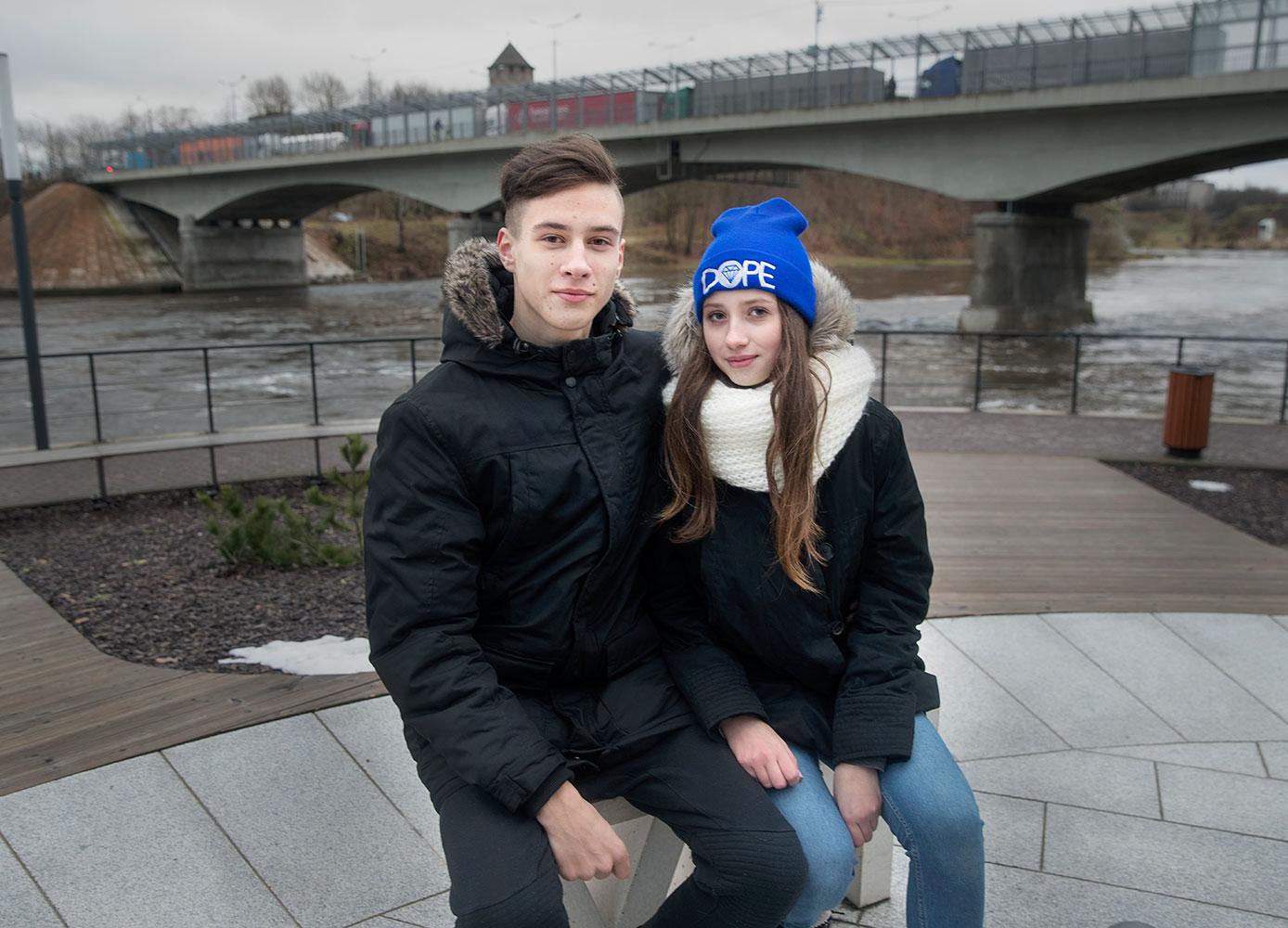 Andrey Smirnov, 16, och Anastasia Kuptseva, 15.