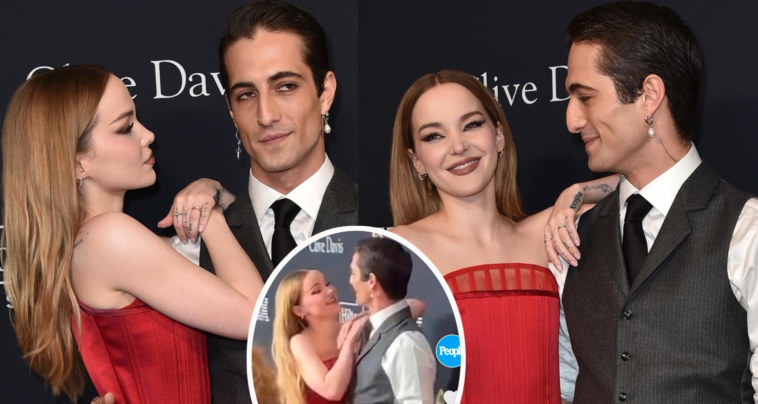 Damiano David and Dove Cameron confirm the relationship at the Grammys