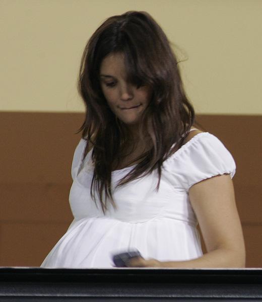 BARNLYCKA I oktober, sex månader efter att de började dejta, var Katie gravid.