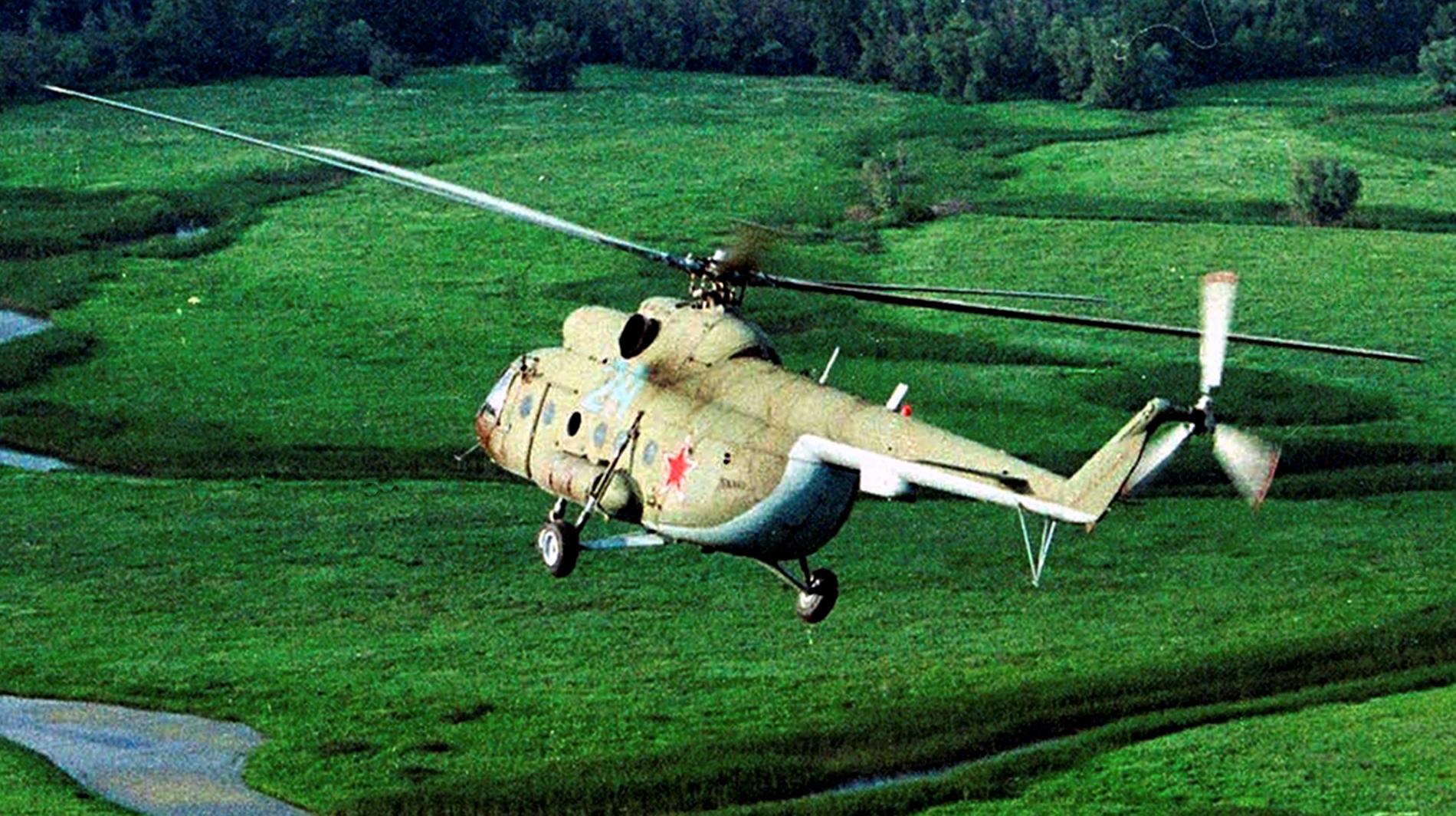 En Mi-8-helikopter, samma typ som kraschade utanför Moskva. Arkivbild.