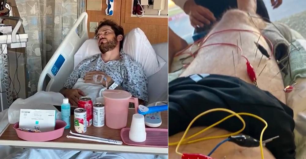 Tyler Seguin delar bilder i sociala medier från sin tid på sjukhuset.