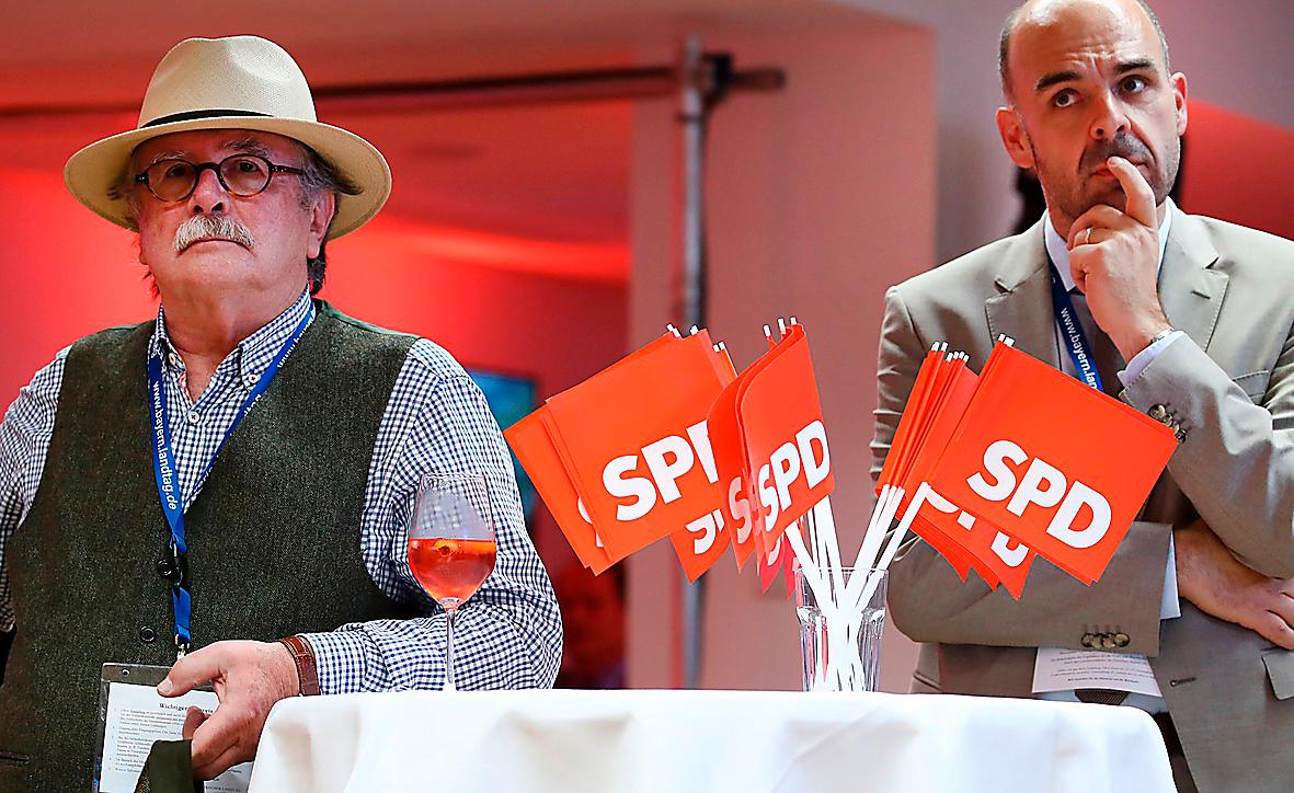 Supportrar till socialdemokratiska SPD deppar efter valet förra söndagen. SPD är nu mindre än Alternativ för Tyskland i Bayern.