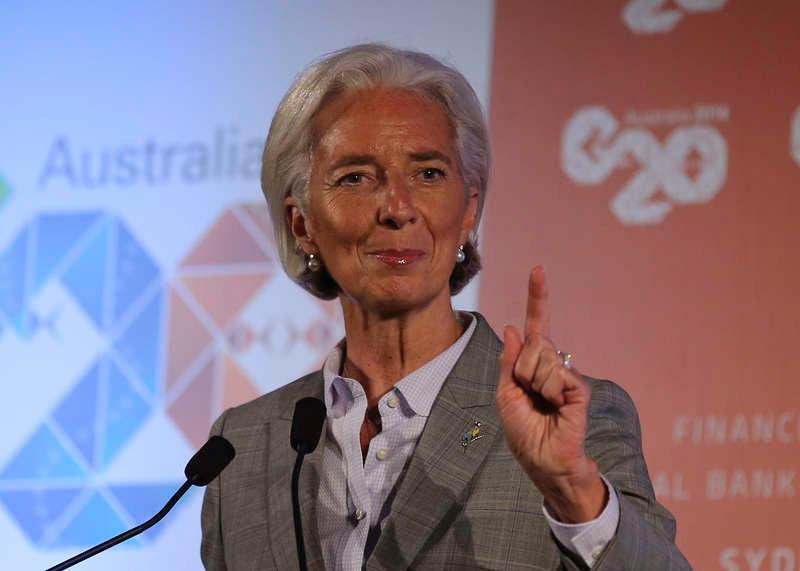 Christine Lagarde, IMF-bas.