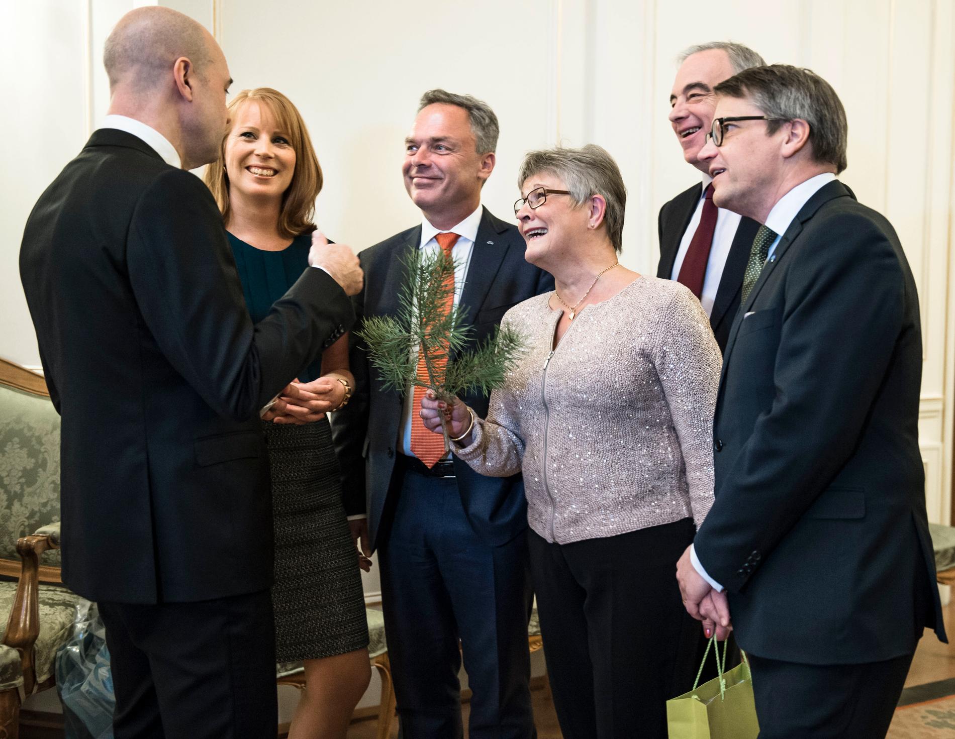 Avtackning för Fredrik Reinfeldt, januari 2015.  