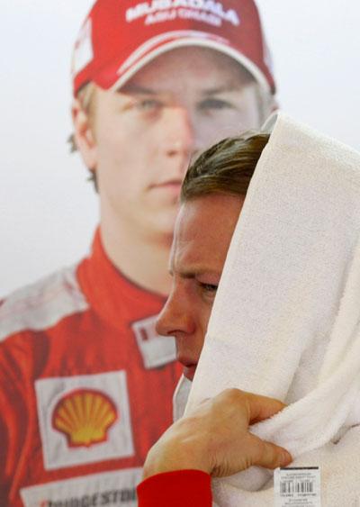 Färdigkört Kimi Räikkönen har gjort sin sista tävling i Ferrari. FOTO: AP
