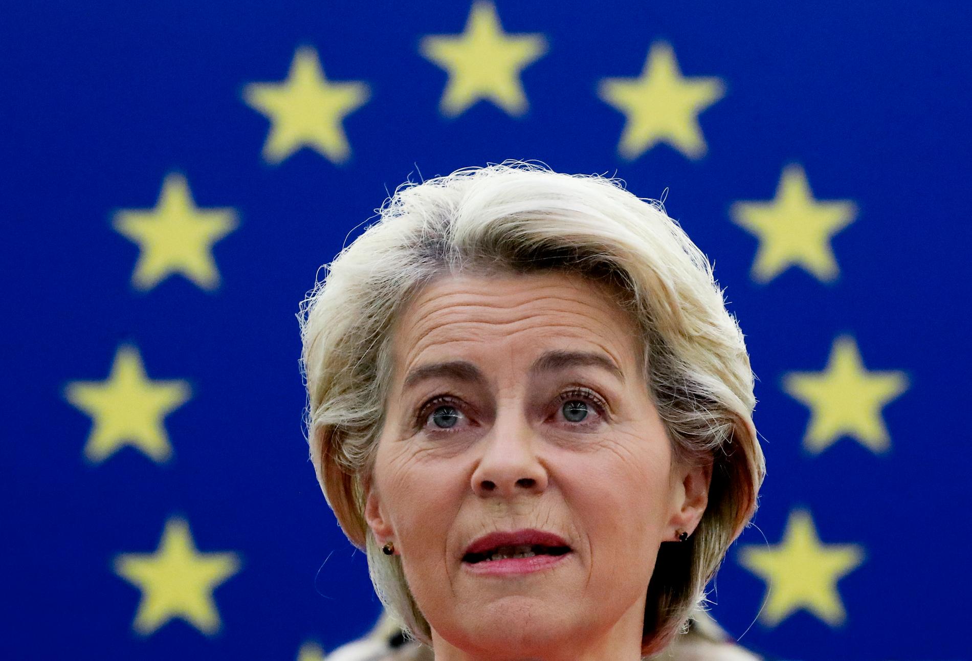 USA: och Australiens behandling av Frankrike är inte acceptabel, säger EU-basen Ursula von der Leyen. Arkivbild.