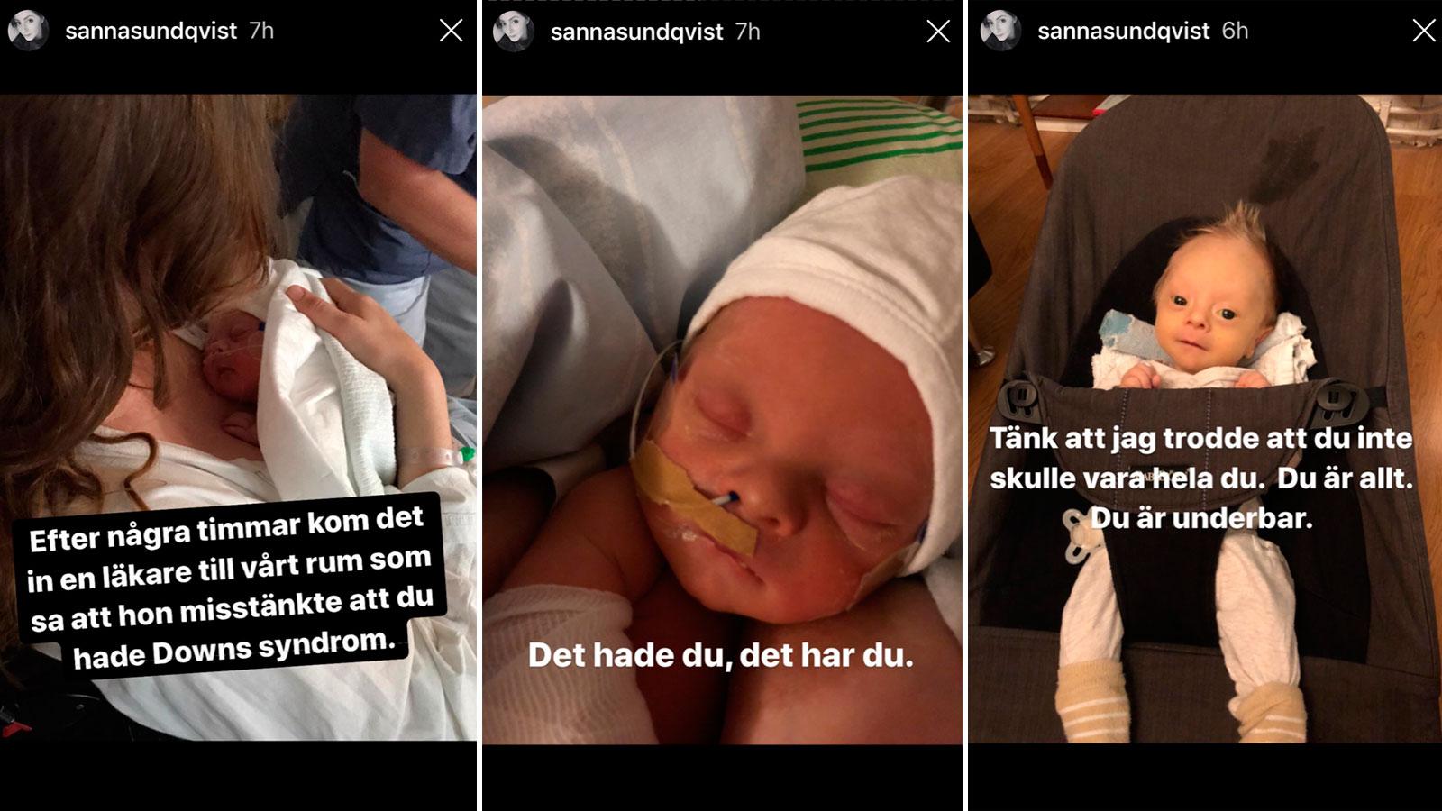 Några av Sanna Sundqvists inlägg på Instagram.