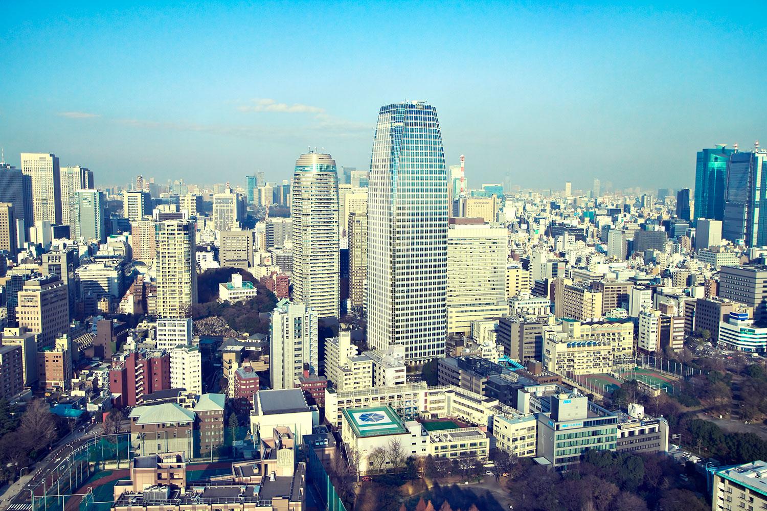 Utsikten från Tokyo tower.
