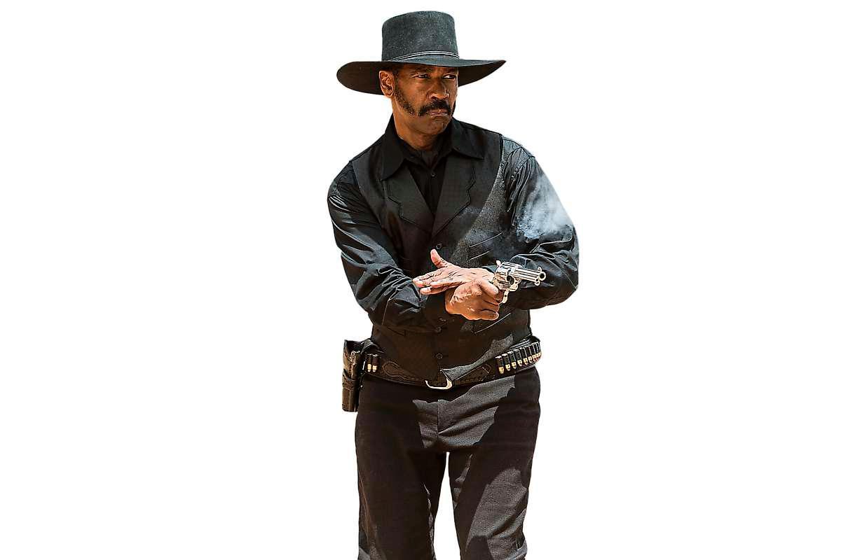 Denzel Washington som prisjägaren Chisolm i ”The magnificent seven”.