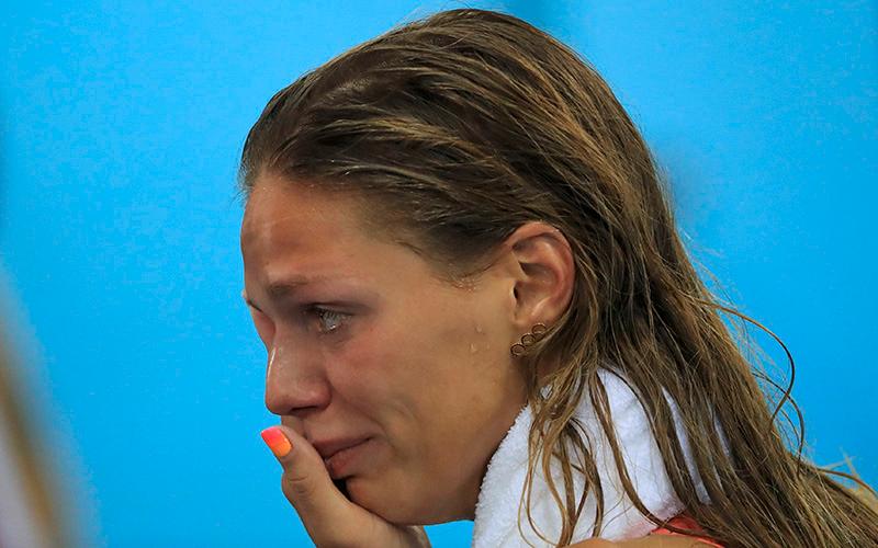 Jefimova i Tårar efter finalen