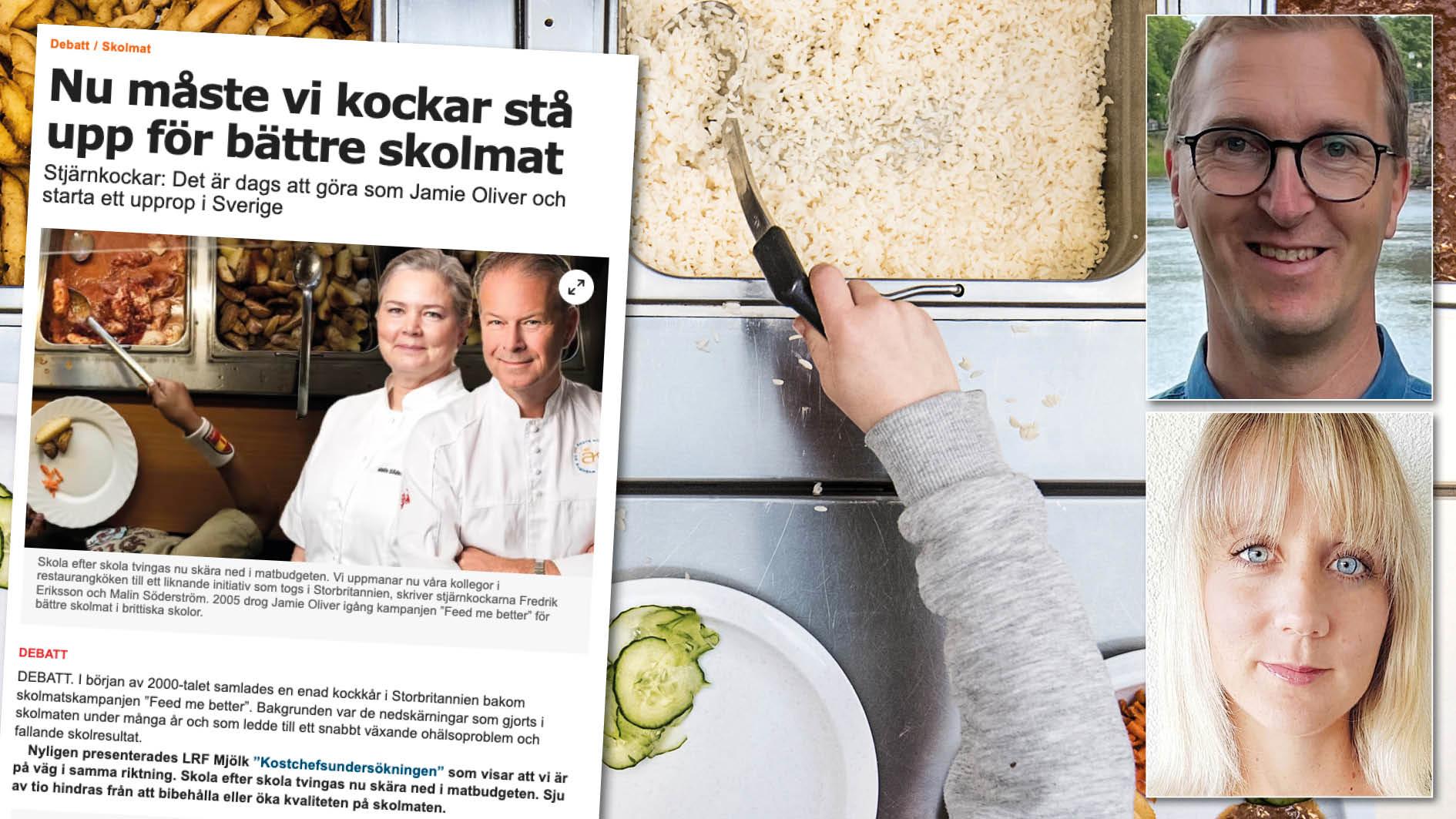 Lika viktigt som mer pengar är hur måltidsverksamheterna i kommunerna jobbar med de medel man har att disponera – och där gäller det att vara kreativ. Replik från Fredrik Lundquist och Linnea Olsson Lee, Karlstads kommun.