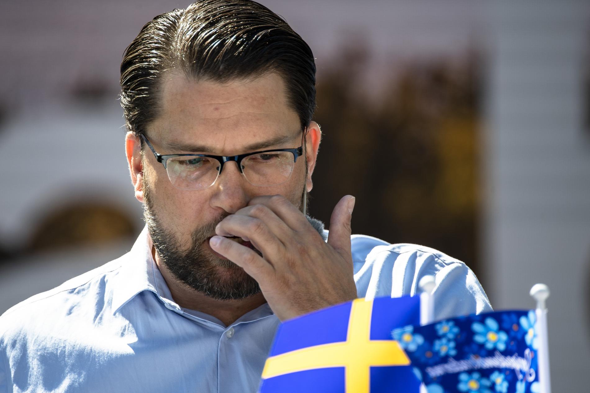 Sverigedemokraternas ledare Jimmie Åkesson (SD).
