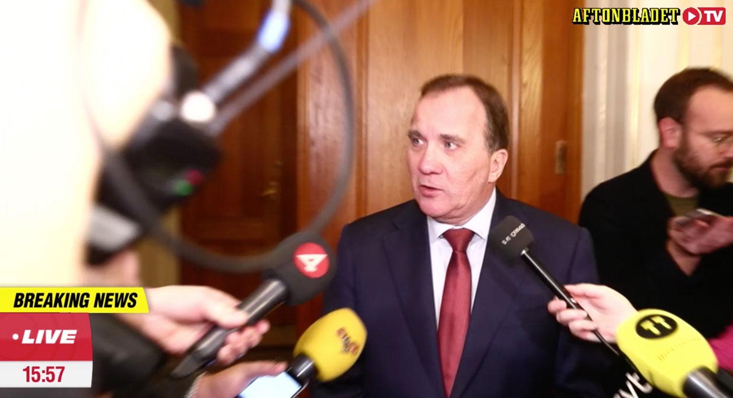 Stefan Löfven svarar på Lööfs kritik efter Socialdemokraternas gruppmöte. ”Det är ett seriöst bud”, säger han.