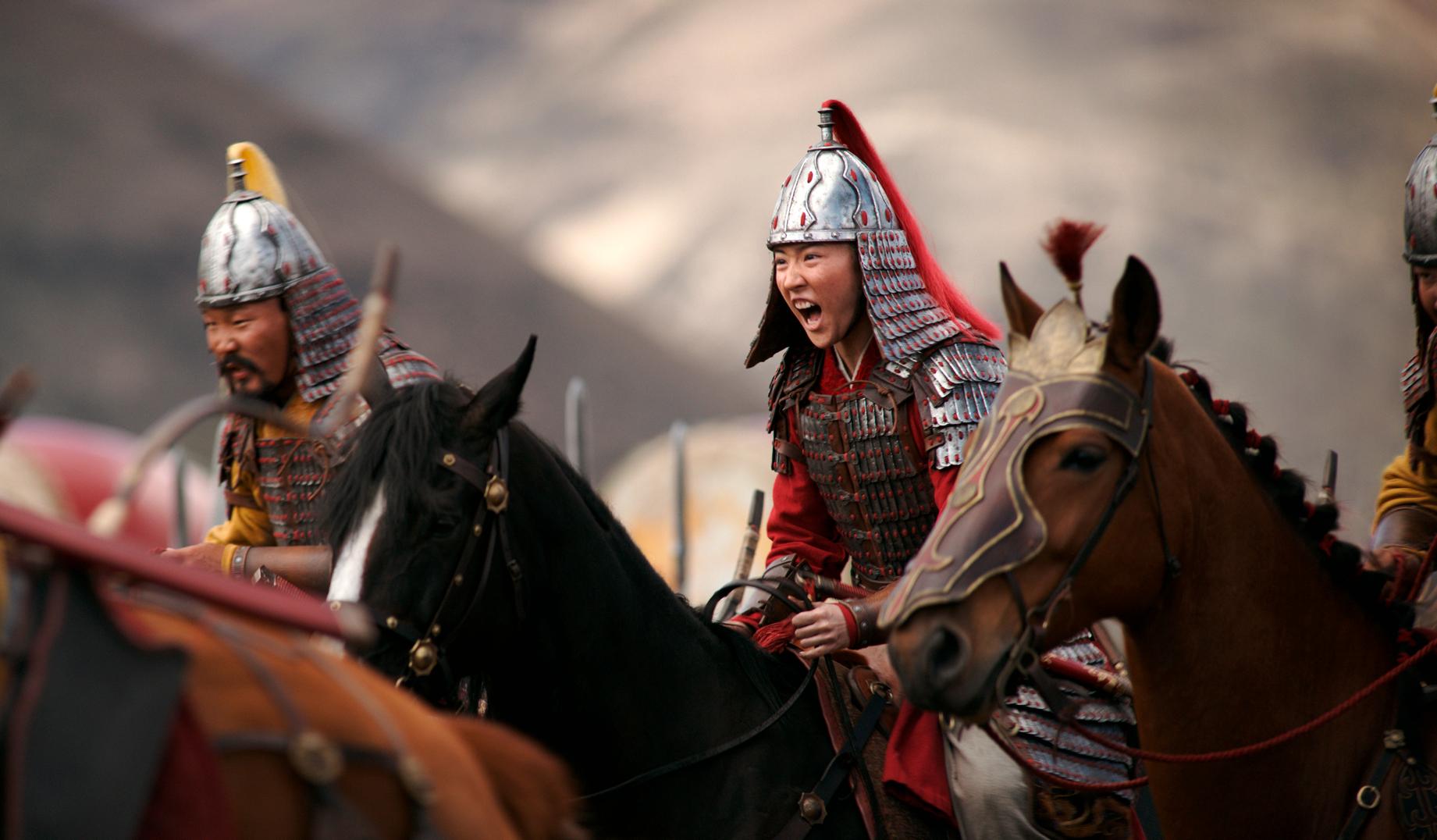 Den nya filmversionen av "Mulan" är mer av en realistisk krigsfilm än den gamla animerade. Yifei Liu spelar huvudrollen i filmen. Arkivbild.
