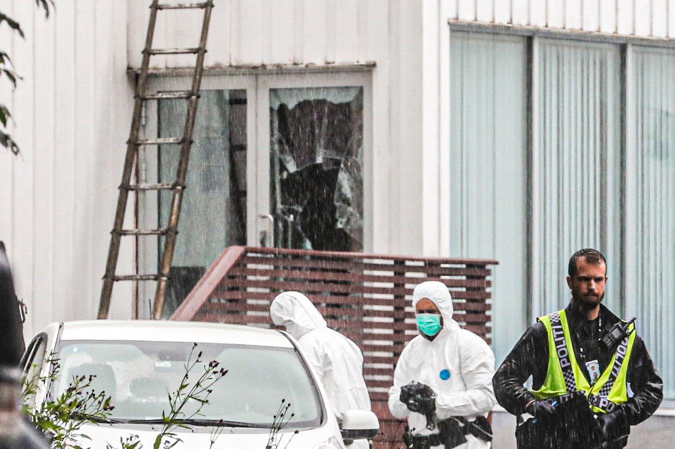 Moskén Al-Noor Islamic Centre i Bærum, Norge, där misstänkte terroristen Philip Manshaus tog sig in.