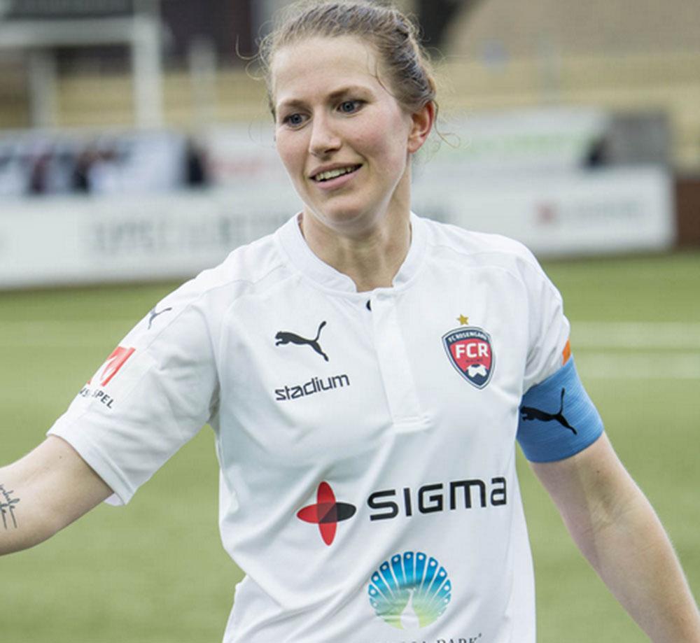 Emma Berglund är lagkapten i FC Rosengård