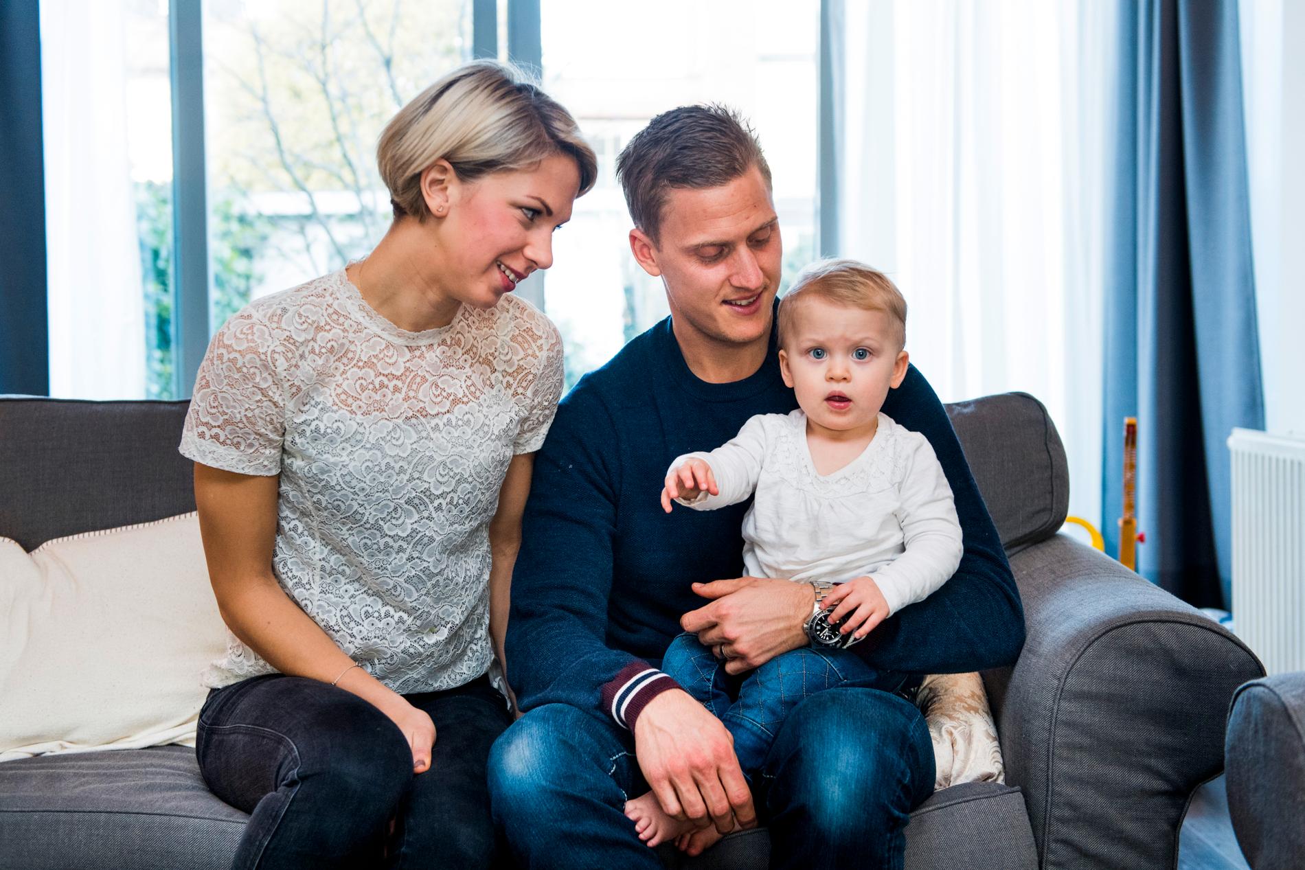 Med familjen i Rotterdam under Feyenoord-tiden.