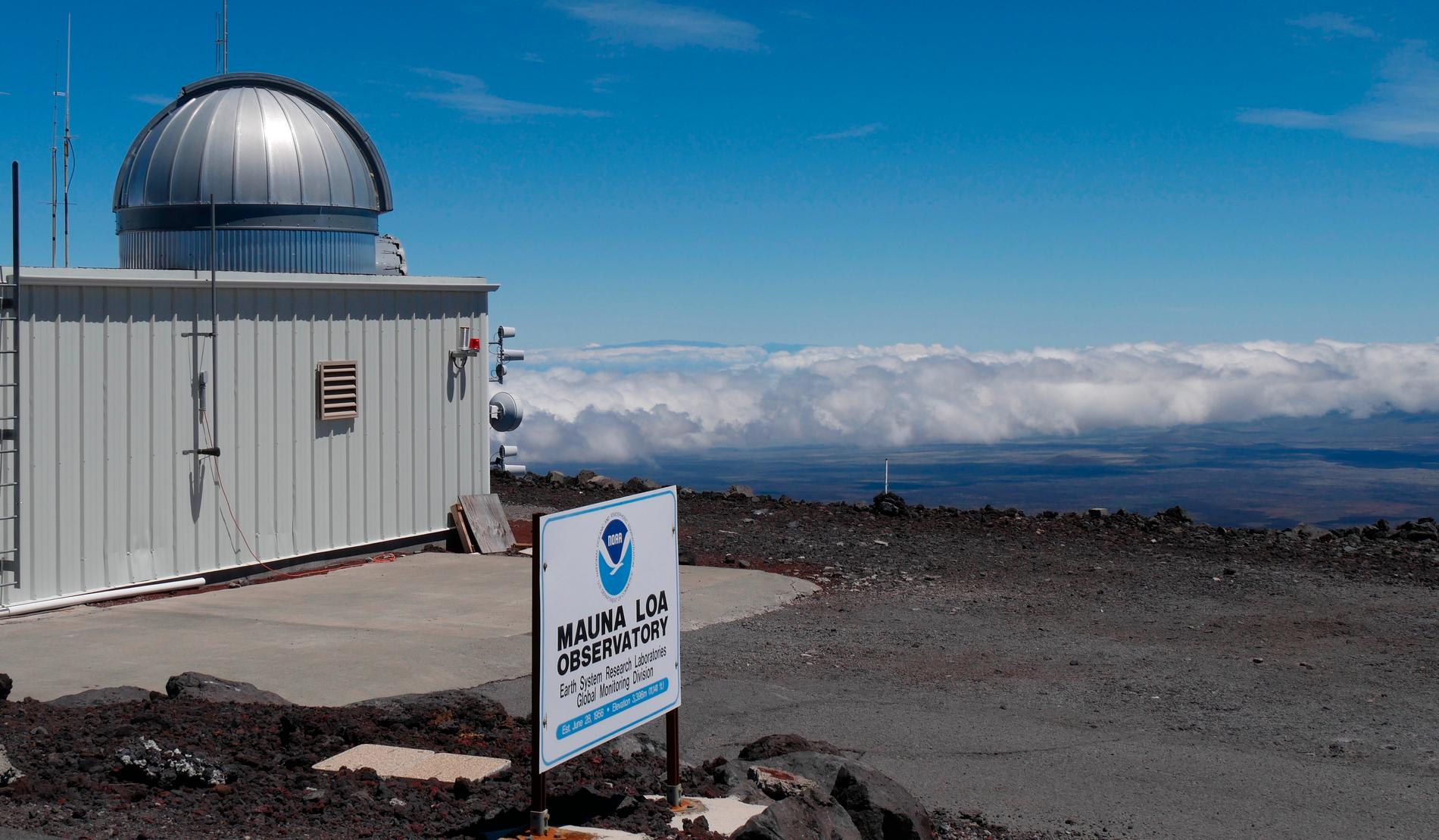 Vid mätstationen Mauna Loa på Hawaii har atmosfärens koldioxidhalt mätts sedan 1958. Arkivbild.