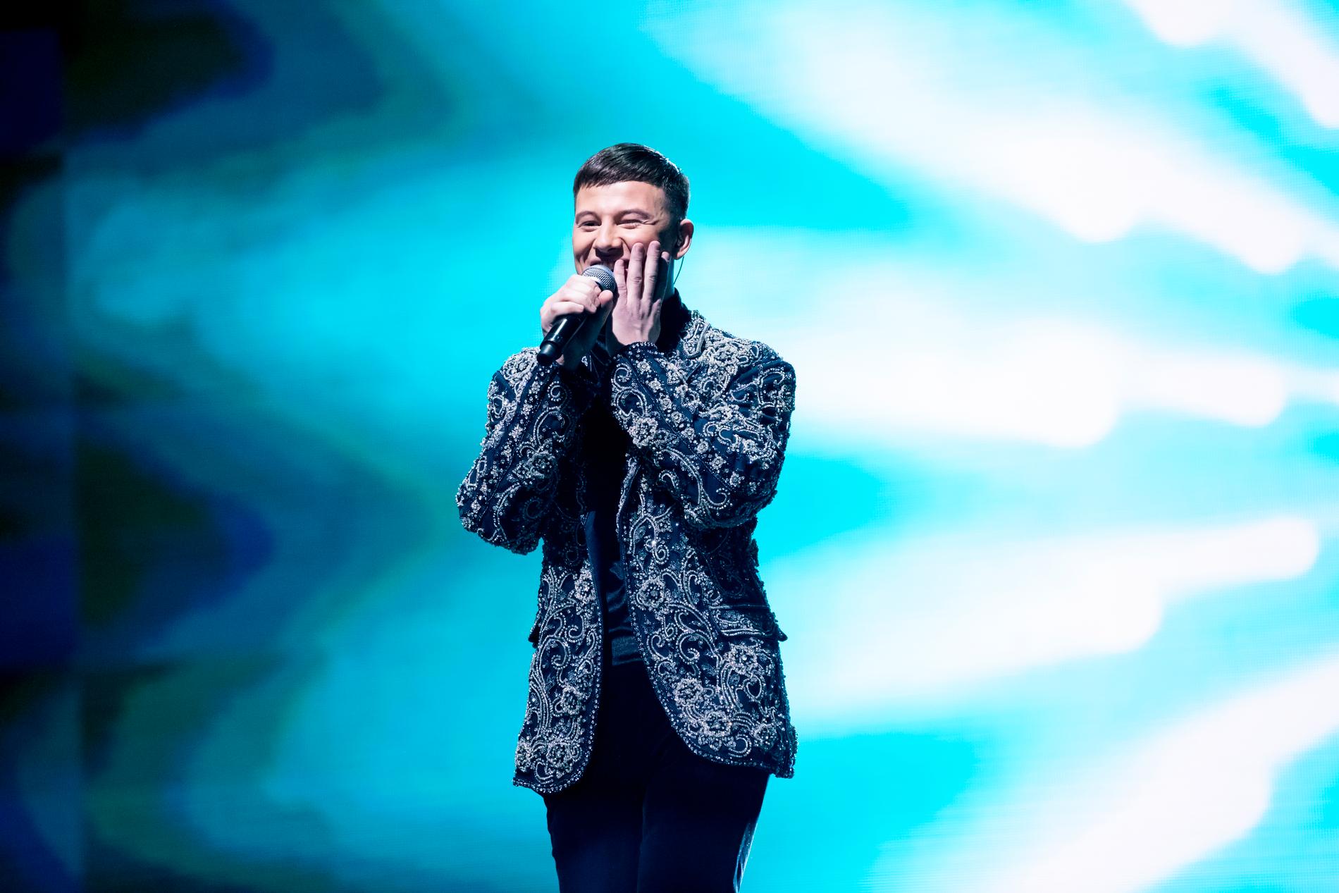 Sebastian Walldén under ”Idol”-finalen 2018.