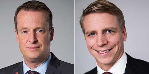 Inrikesminister Anders Ygeman (S) och finansmarknadsminister Per Bolund (MP).