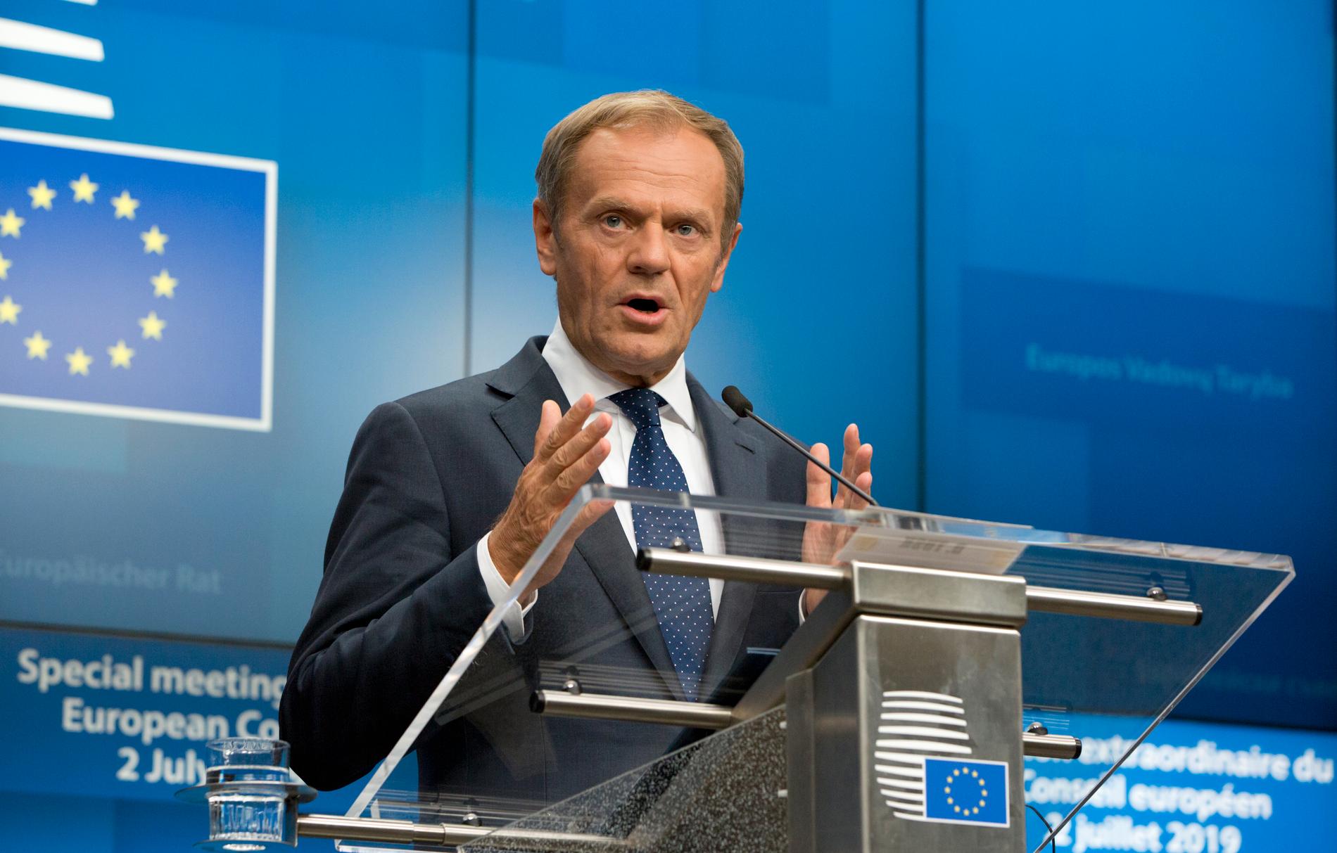 EU:s permanente rådsordförande Donald Tusk.