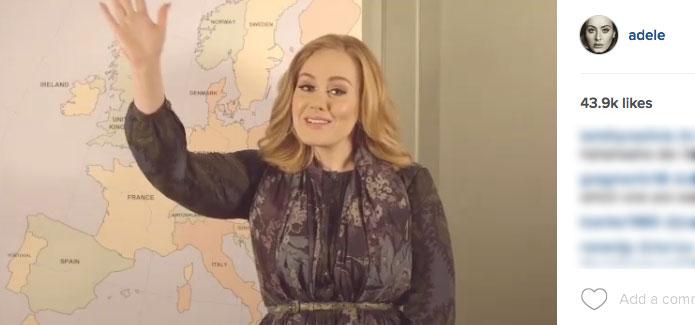 På instagram avslöjar Adele att hon kommer att åka på turné med nya albumet ”25”