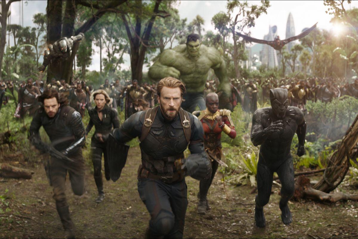 Hela gänget samlat i ”Avengers: Infinity war”.