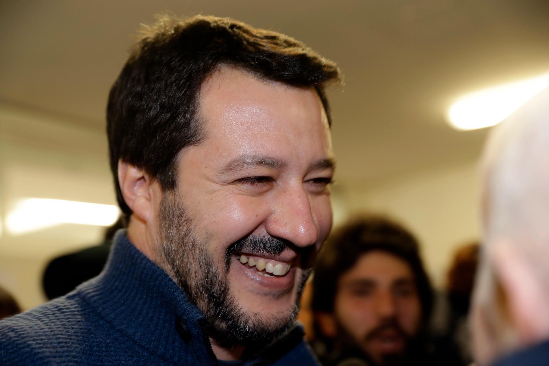 Främlingsfientliga Legas ledare Matteo Salvini.