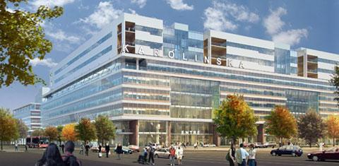 Så här ska Nya Karolinska sjukhuset i Solna se ut när det är klart.