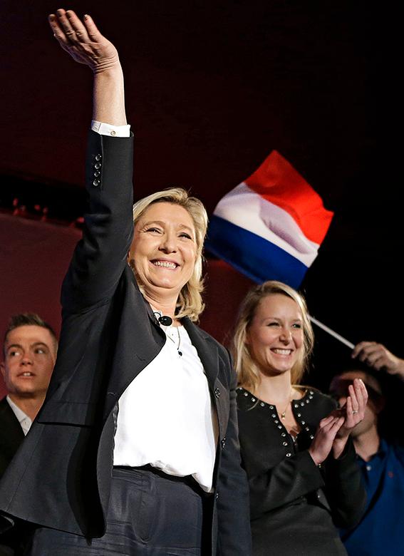 makten inom räckhåll Stödet för Nationella frontens frontfigurer Marine Le Pen och Marion Maréchal-Le Pen växer stadigt. Efter dagens regionalval siktar den högerextrema partiledaren mot presidentposten.
