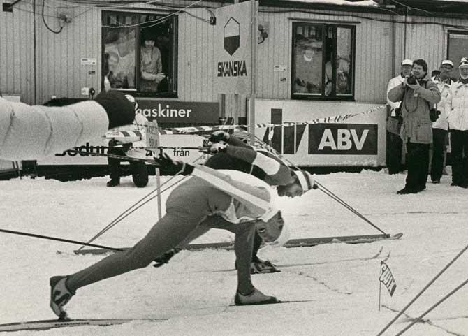 SM 1985 i Borlänge. Wassberg vinner över Gunde Svan.
