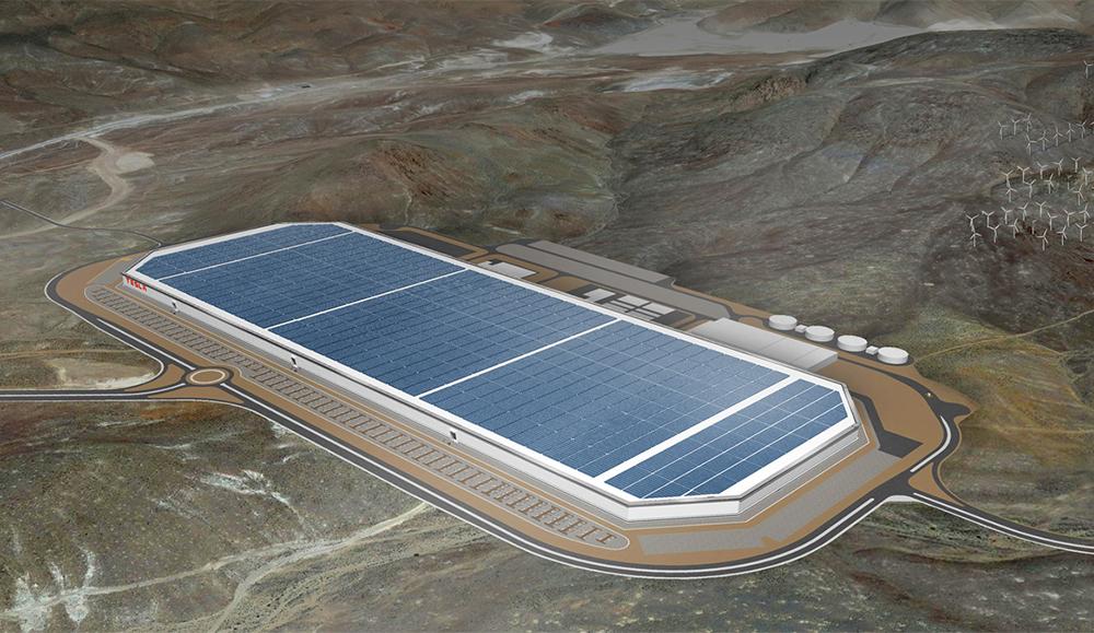 Batterier har tillverkats för hand i Teslas batterifabrik Gigafactory.