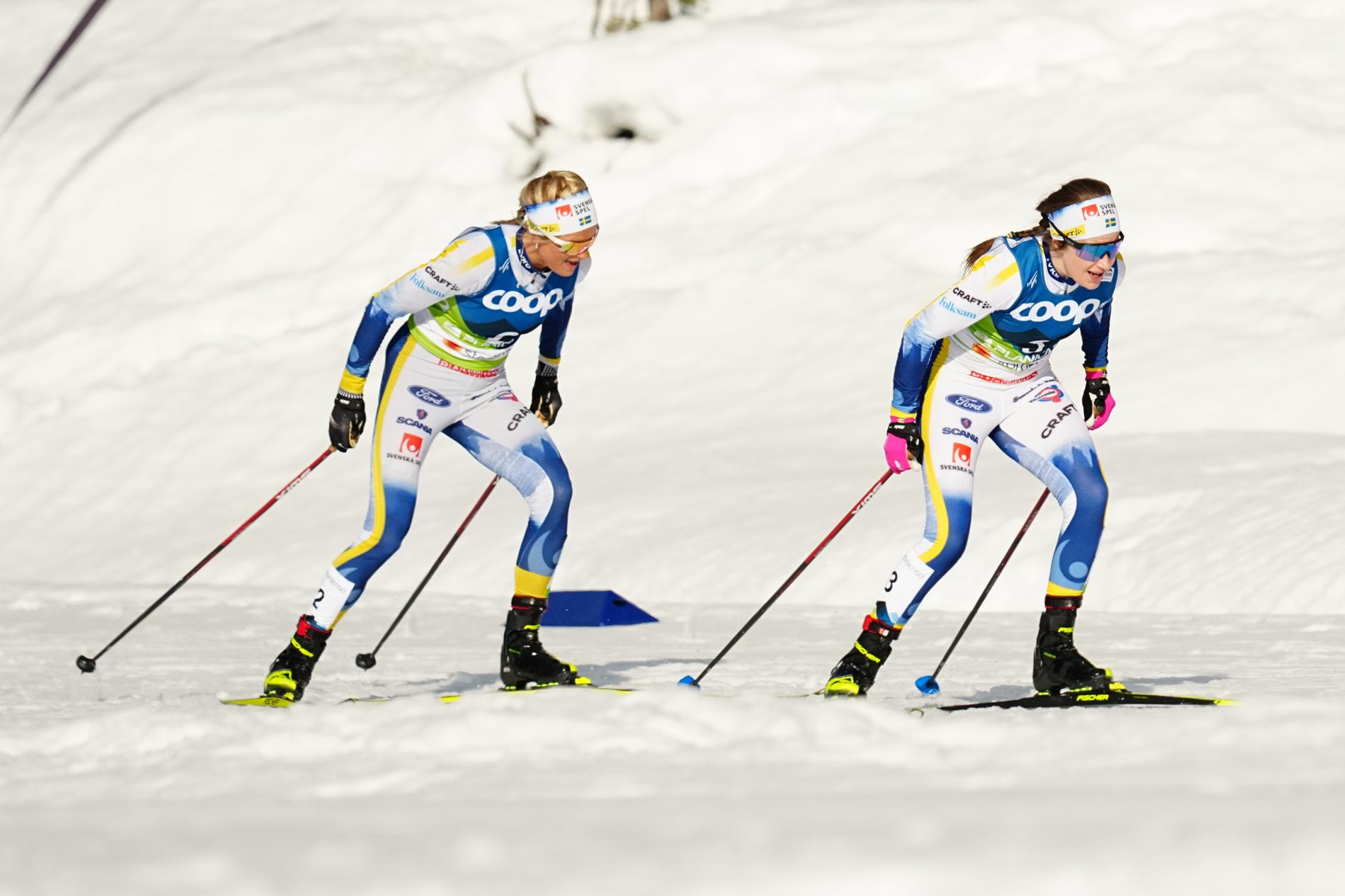 Ebba Andersson vann VM-guld och Frida Karlsson knep silvret i damernas skiathlon vid skid-VM i Planica.