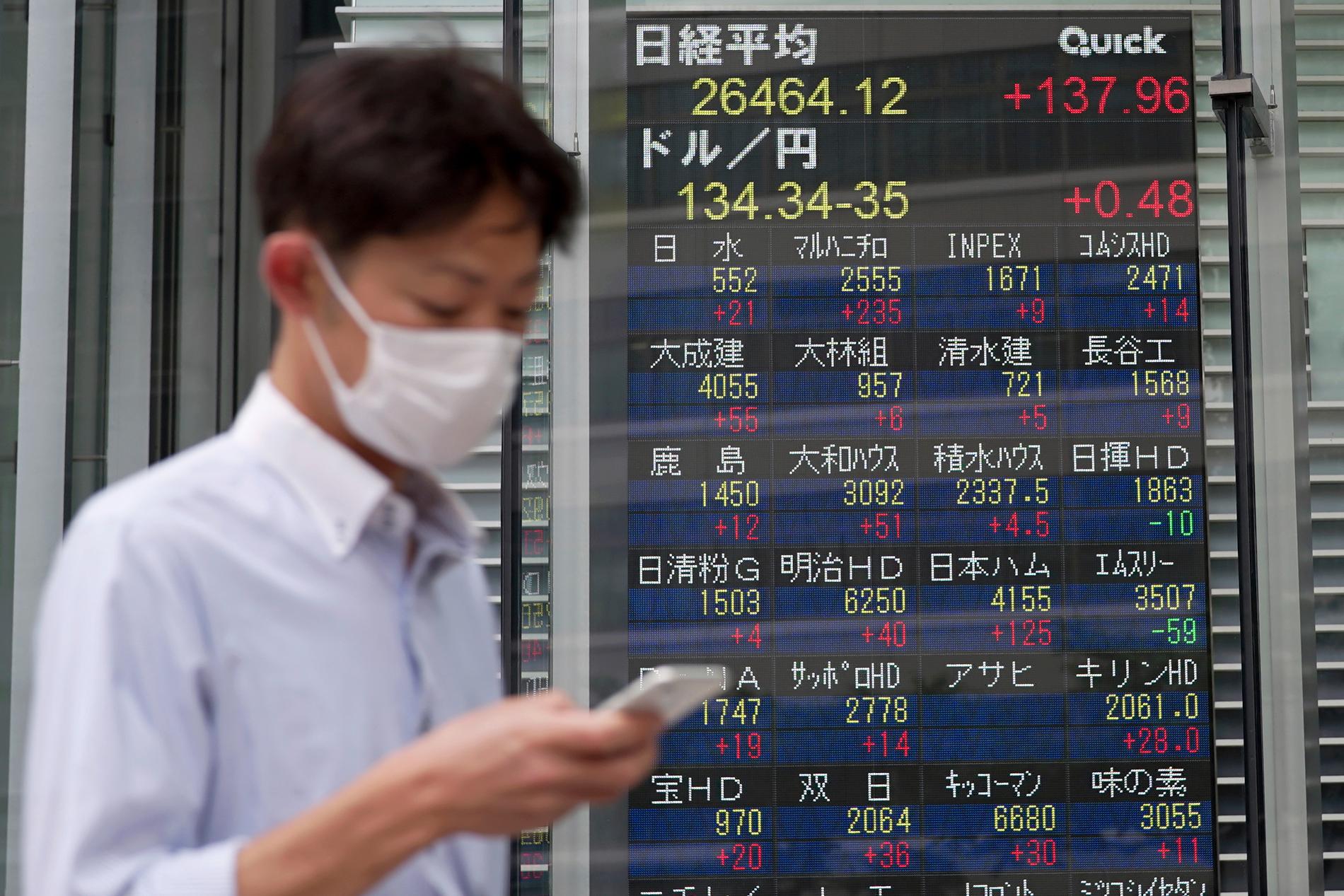 Tokyobörsen inledde tisdagen på plus. Arkivbild.