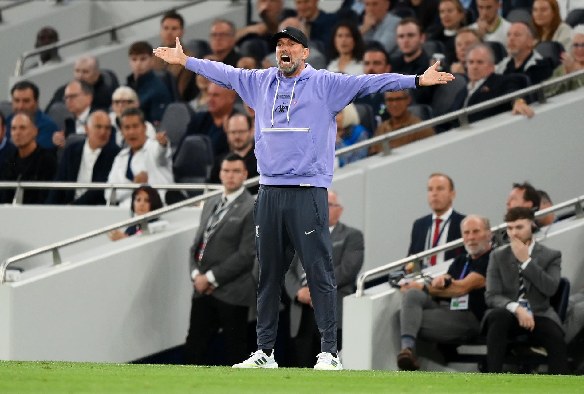 Jürgen Klopp var inte nöjd efter förlusten mot Tottenham.
