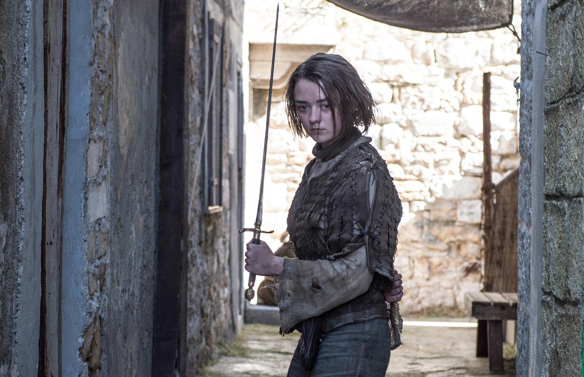 Maisie Williams i rollen som Arya Stark i hyllade fantasyserien ”Game of thrones”.