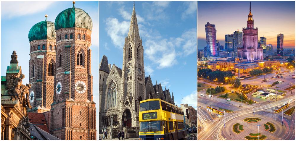 München, Dublin och Warszawa är nya höstfavoriter. 