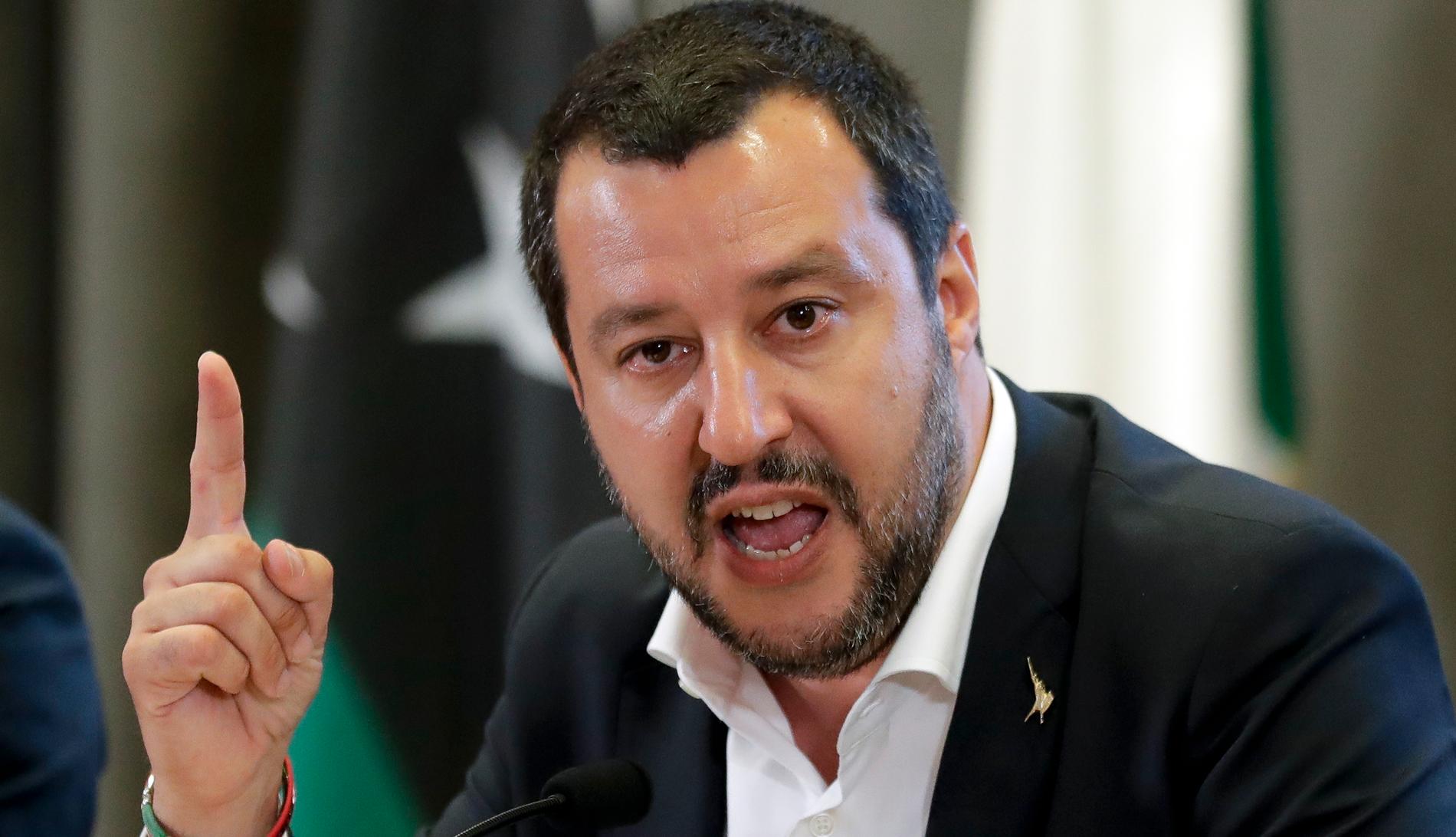 Italiens inrikesminister Matteo Salvini.